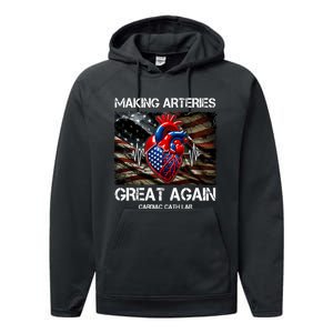 Making Arteries Great Again Cardiac Cath Lab Performance Fleece Hoodie