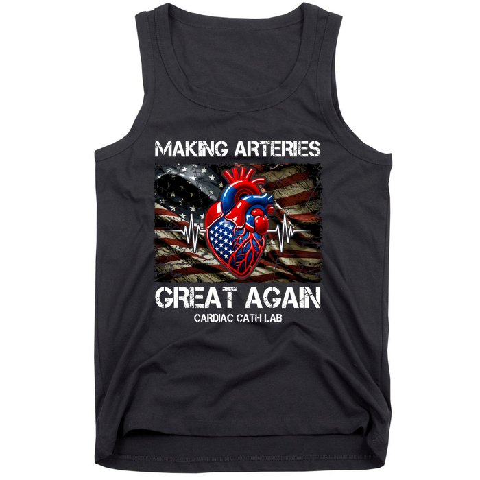 Making Arteries Great Again Cardiac Cath Lab Tank Top