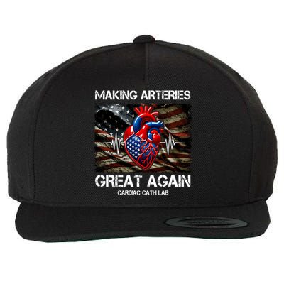 Making Arteries Great Again Cardiac Cath Lab Wool Snapback Cap