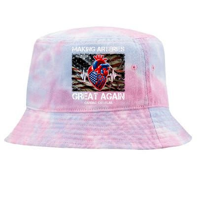 Making Arteries Great Again Cardiac Cath Lab Tie-Dyed Bucket Hat