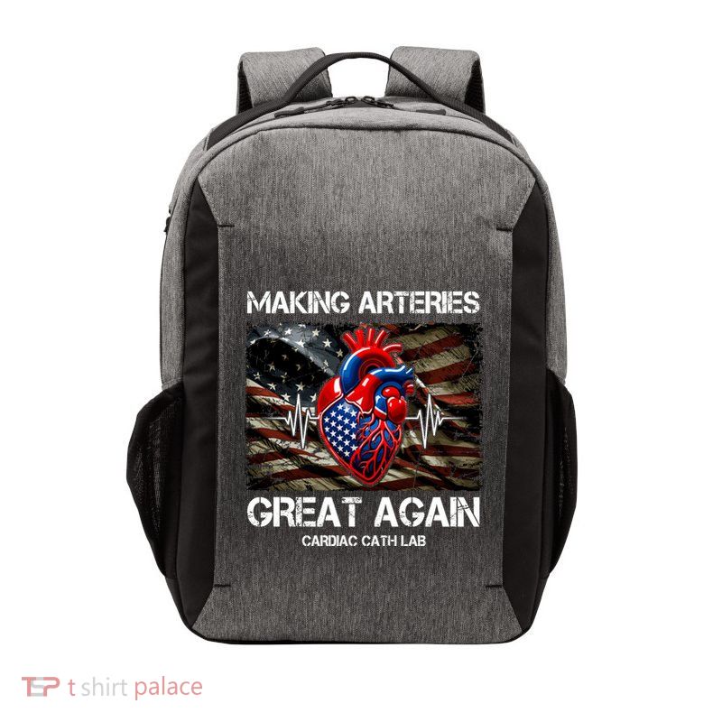 Making Arteries Great Again Cardiac Cath Lab Vector Backpack