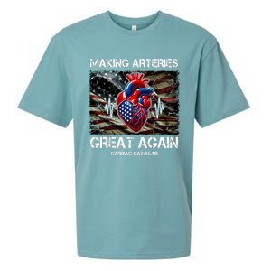 Making Arteries Great Again Cardiac Cath Lab Sueded Cloud Jersey T-Shirt