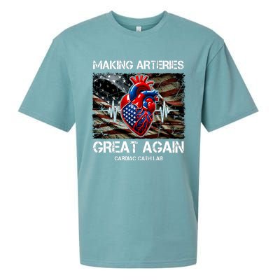 Making Arteries Great Again Cardiac Cath Lab Sueded Cloud Jersey T-Shirt