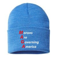 Morons Are Governing America Anti Trump Political Sustainable Knit Beanie