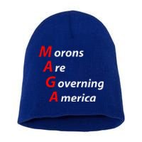 Morons Are Governing America Anti Trump Political Short Acrylic Beanie