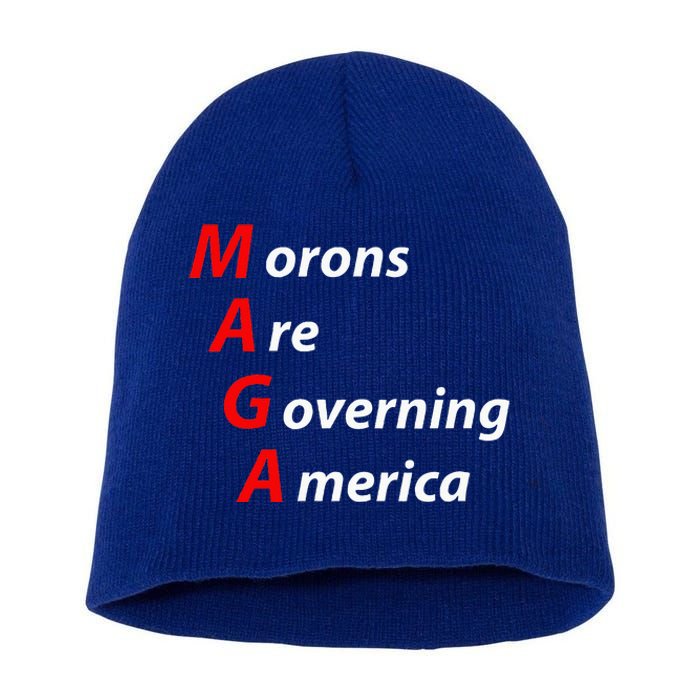 Morons Are Governing America Anti Trump Political Short Acrylic Beanie