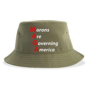 Morons Are Governing America Anti Trump Political Sustainable Bucket Hat