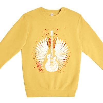 Music And Guitar Guitar Gift Black Small Premium Crewneck Sweatshirt