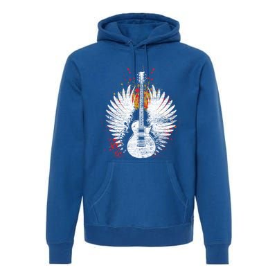 Music And Guitar Guitar Gift Black Small Premium Hoodie