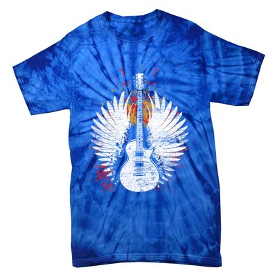 Music And Guitar Guitar Gift Black Small Tie-Dye T-Shirt