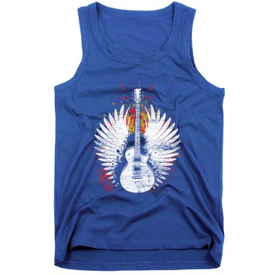 Music And Guitar Guitar Gift Black Small Tank Top