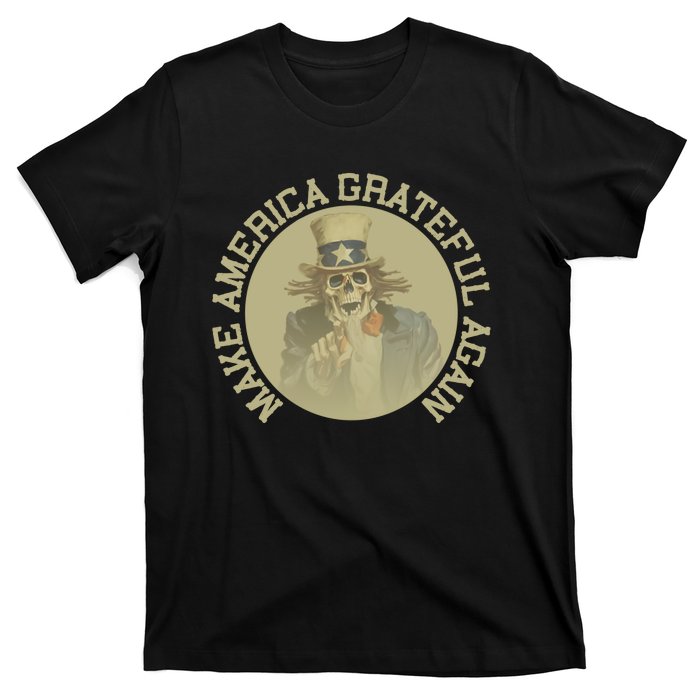 Make America Grateful Again Retro Uncle Sam Funny T-Shirt