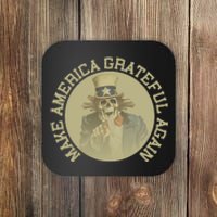 Make America Grateful Again Retro Uncle Sam Funny Coaster