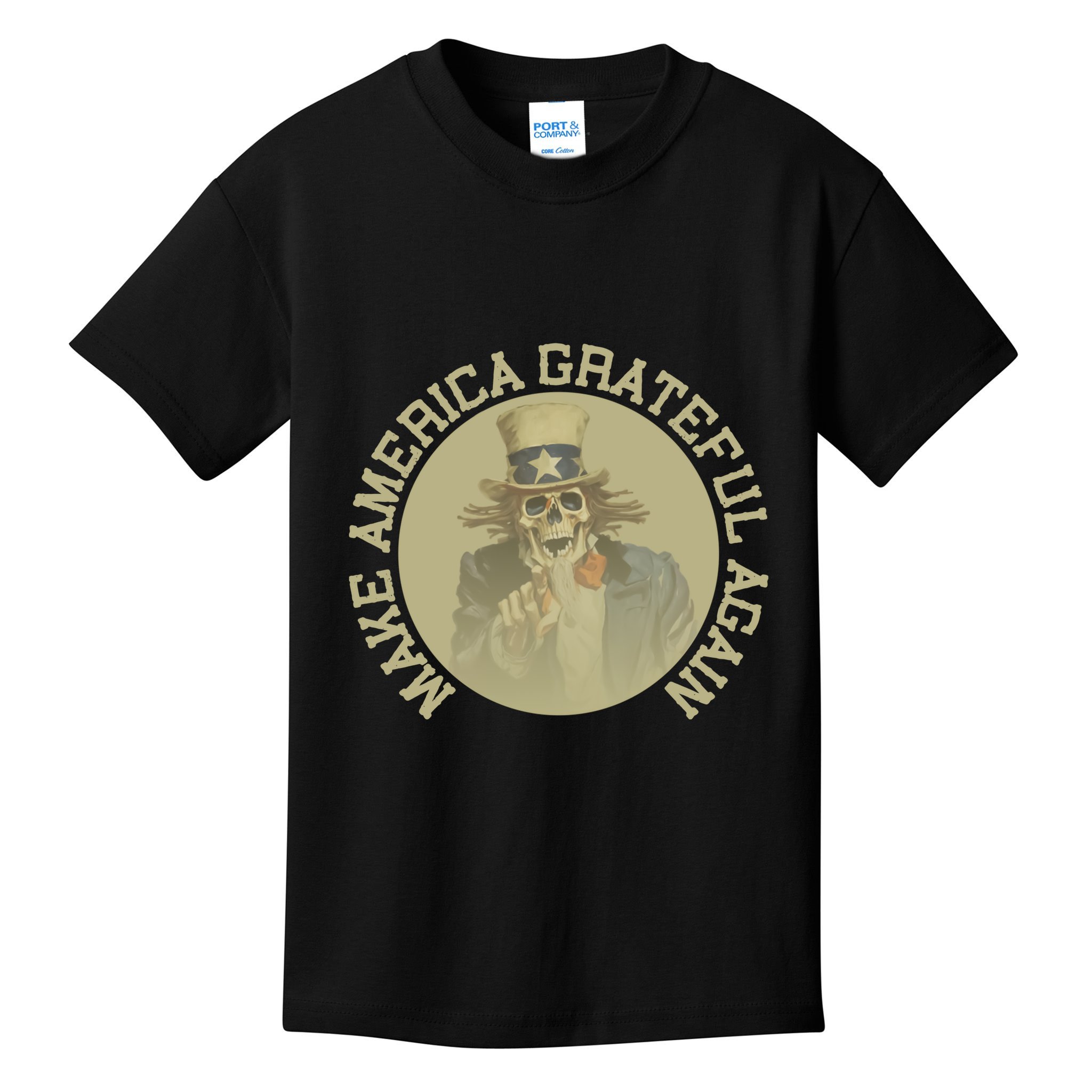 Make America Grateful Again Retro Uncle Sam Funny Kids T-Shirt