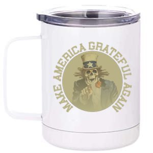 Make America Grateful Again Retro Uncle Sam Funny 12 oz Stainless Steel Tumbler Cup