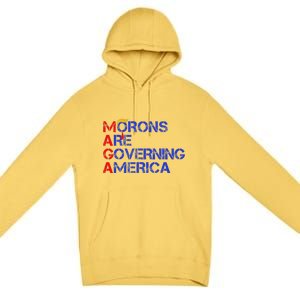 Morons Are Governing America Trump 2024 Premium Pullover Hoodie