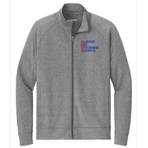 Morons Are Governing America Trump 2024 Stretch Full-Zip Cadet Jacket