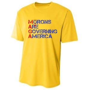 Morons Are Governing America Trump 2024 Performance Sprint T-Shirt