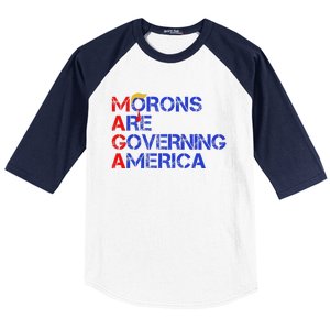 Morons Are Governing America Trump 2024 Baseball Sleeve Shirt