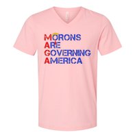 Morons Are Governing America Trump 2024 V-Neck T-Shirt