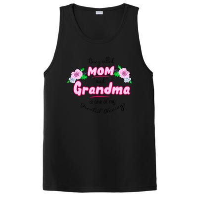 Mom And Grandma Blessinggift Family Quotegift Announcet Meaningful Gift PosiCharge Competitor Tank