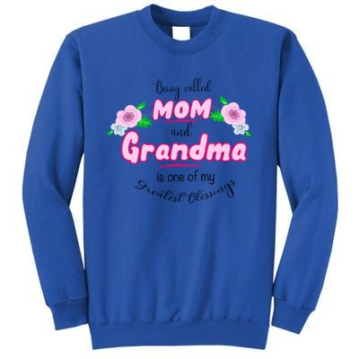 Mom And Grandma Blessinggift Family Quotegift Announcet Meaningful Gift Sweatshirt