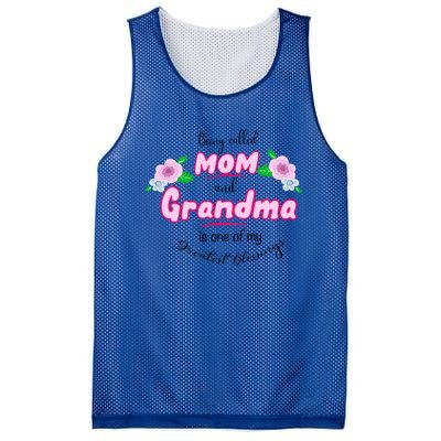 Mom And Grandma Blessinggift Family Quotegift Announcet Meaningful Gift Mesh Reversible Basketball Jersey Tank