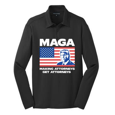 Making Attorneys Get Attorneys Maga Silk Touch Performance Long Sleeve Polo