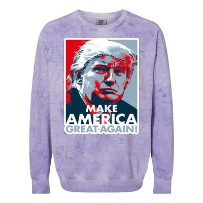 Make America Great Again Trump President Patriotic Colorblast Crewneck Sweatshirt