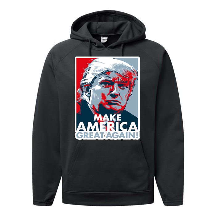 Make America Great Again Trump President Patriotic Performance Fleece Hoodie