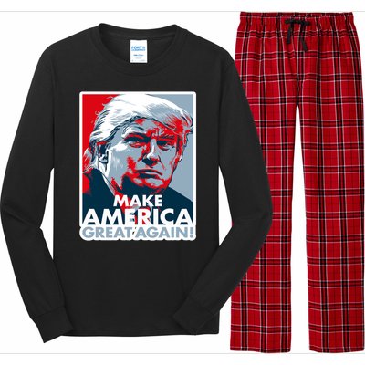 Make America Great Again Trump President Patriotic Long Sleeve Pajama Set