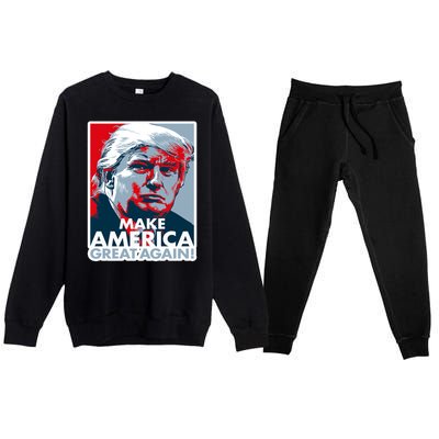 Make America Great Again Trump President Patriotic Premium Crewneck Sweatsuit Set