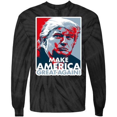 Make America Great Again Trump President Patriotic Tie-Dye Long Sleeve Shirt