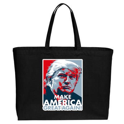 Make America Great Again Trump President Patriotic Cotton Canvas Jumbo Tote