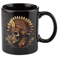 Mictlantecuhtli Aztec God Of Death Skull 11oz C Handle Ceramic Mug