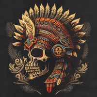 Mictlantecuhtli Aztec God Of Death Skull 11oz C Handle Ceramic Mug