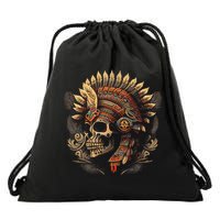 Mictlantecuhtli Aztec God Of Death Skull Drawstring Bag