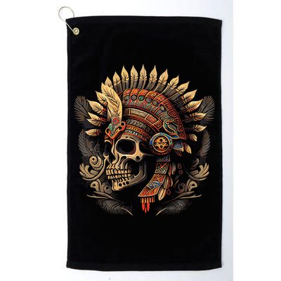 Mictlantecuhtli Aztec God Of Death Skull Golf Towel