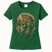 Mictlantecuhtli Aztec God Of Death Skull Womens T-Shirt