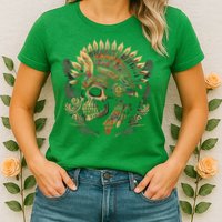 Mictlantecuhtli Aztec God Of Death Skull Womens T-Shirt