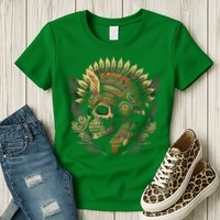 Mictlantecuhtli Aztec God Of Death Skull Womens T-Shirt