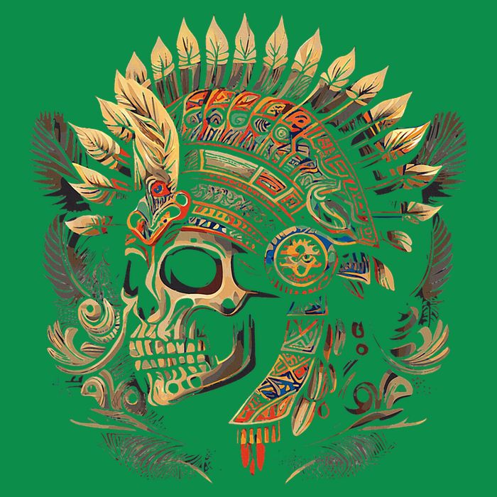 Mictlantecuhtli Aztec God Of Death Skull Womens T-Shirt