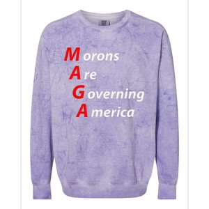 Morons Are Governing America Anti Trump Political Colorblast Crewneck Sweatshirt