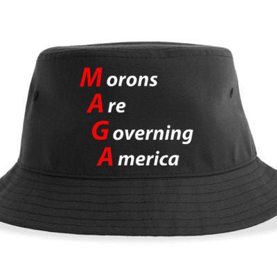 Morons Are Governing America Anti Trump Political Sustainable Bucket Hat