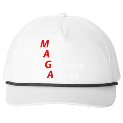 Morons Are Governing America Anti Trump Political Snapback Five-Panel Rope Hat