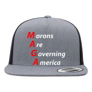 Morons Are Governing America Anti Trump Political Flat Bill Trucker Hat