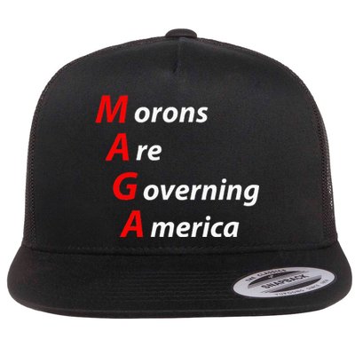 Morons Are Governing America Anti Trump Political Flat Bill Trucker Hat