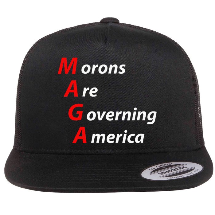 Morons Are Governing America Anti Trump Political Flat Bill Trucker Hat