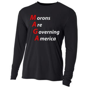 Morons Are Governing America Anti Trump Political Cooling Performance Long Sleeve Crew