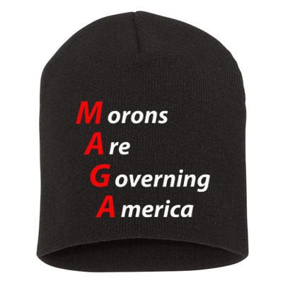 Morons Are Governing America Anti Trump Political Short Acrylic Beanie